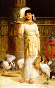 Edwin Longsden Long : Alethe Attendant of the Sacred Ibis in the Temple of Isis at